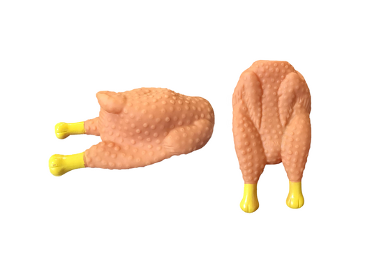 Pet Dog Toy Squeaky Silicone Rotisserie Roast Chicken 13.5 x 7.5 cm 0065 A (Parcel Rate)