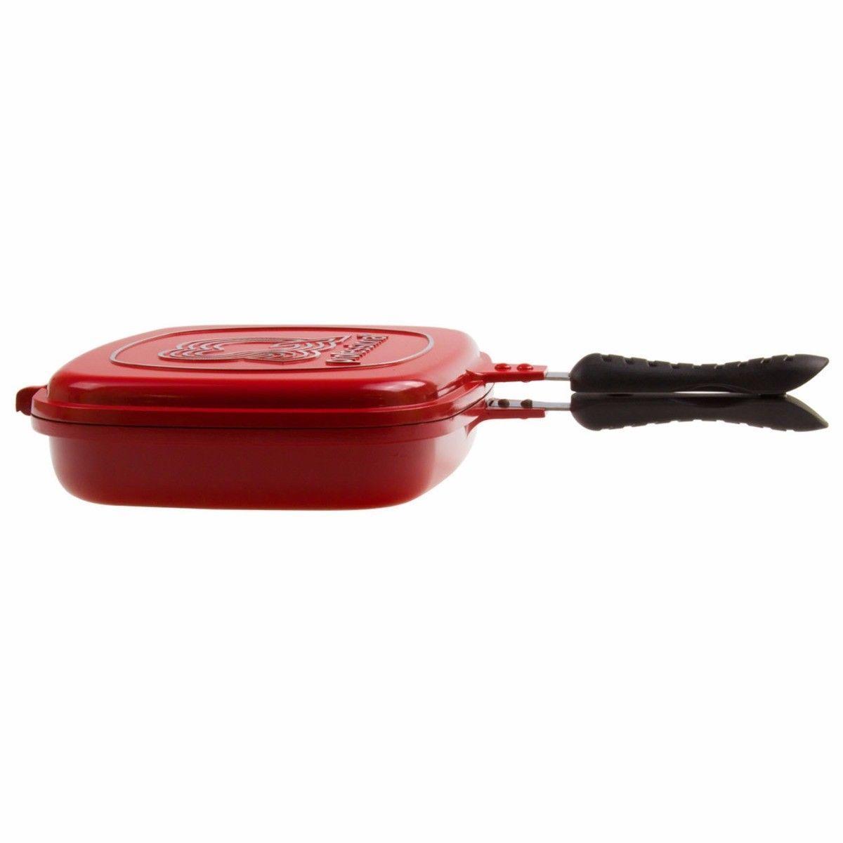 SQ Professional Nea Rossa Die Cast Magic Pan 32cm Double Sided Red 4680 (Parcel Rate)