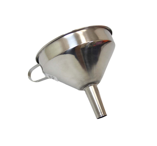 Metal Funnel with Hanging Hook 12 cm Assorted Designs 6616 A (Parcel Rate)