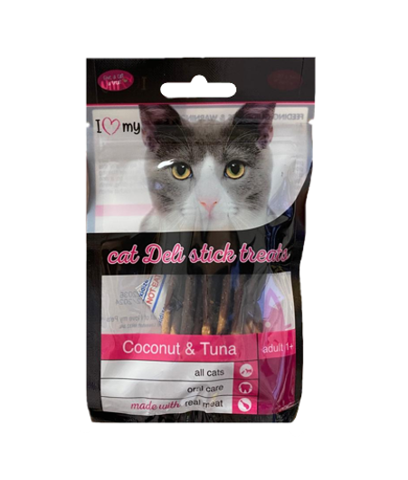 Pet Cat Treats Deli Sticks Coconut & Tuna 25g 74368 A (Parcel Rate)