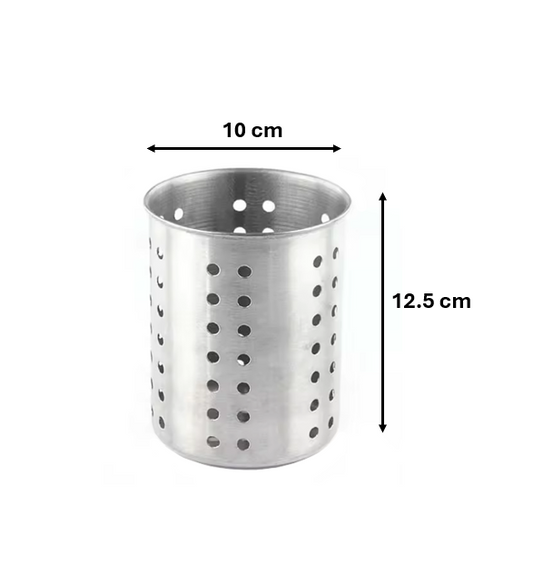 Small Metal Cutlery Drainer Cooking Utensil Holder 12.5 x 10 cm 7553 (Parcel Rate)