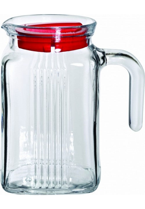 PB Frigo Glass Water Jug with Red Lid 600ml 80122 (Parcel Plus Rate)