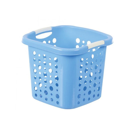 Plastic Square Laundry Basket 37 x  37 x 31 cm Assorted Colours MS008 (Parcel Rate)