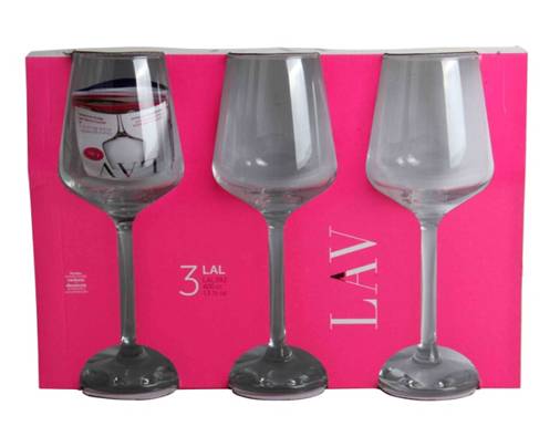 Wine Glasses 400cc Set of 3 LAL592A (Parcel Rate)