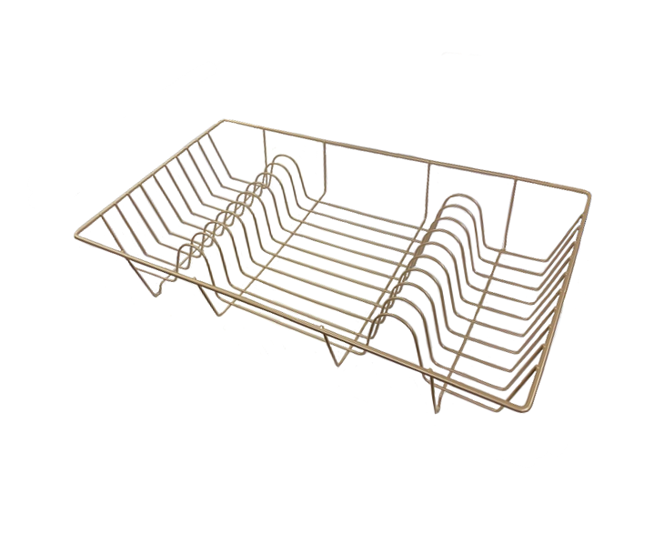 Metal Kitchen Dish Drainer Rack 52 x 28.5 x 9.5 cm Champagne MX9082 (Parcel Rate)