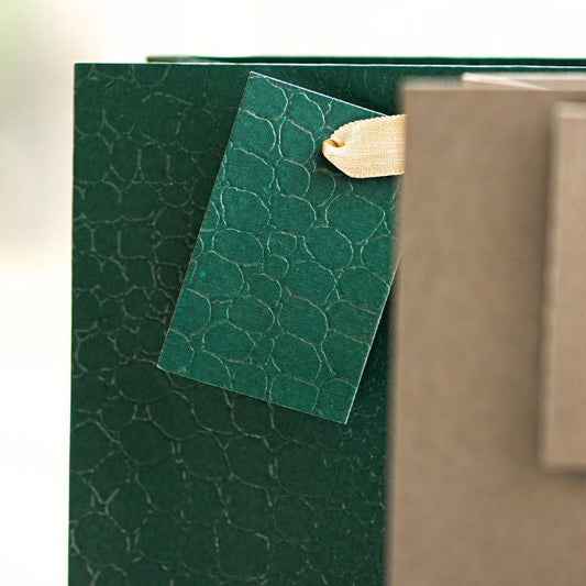 Embossed Matte Paper Gift Bag Large Assorted Colours P1906 (Parcel Rate)