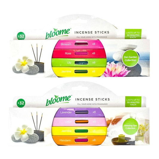 Incense Sticks 4 x Pack of 8 Assorted Fragrance Scents 322417 (Parcel Rate)