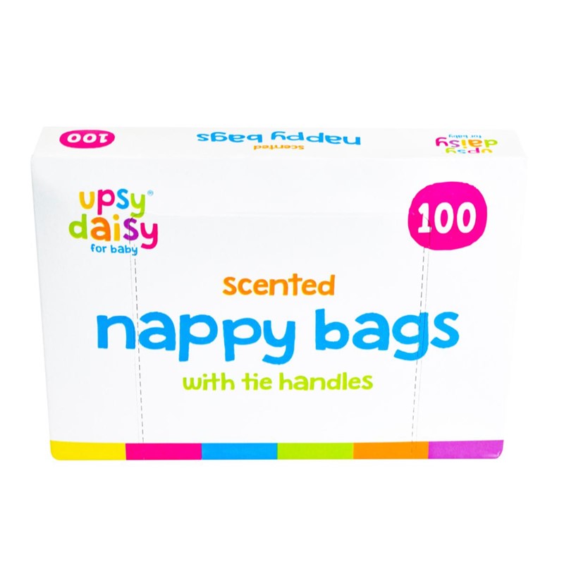 Scented Nappy Bags with Tie Handles Pack of 100 323188 (Parcel Rate)