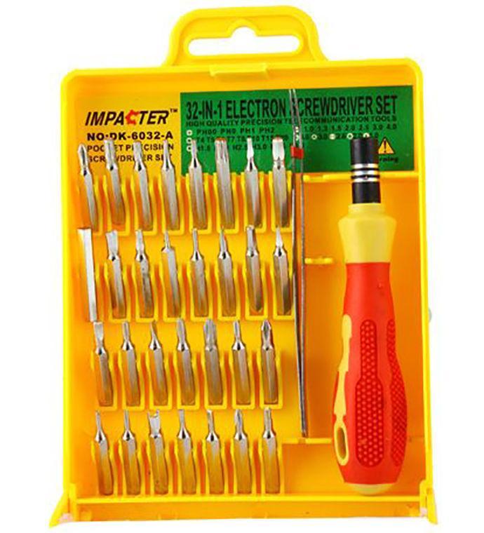 32 in 1 Precision Screwdrivers Set Electronics Slotted Star Torx Hex Philips Inc Tweezers 1021 (Parcel Rate)