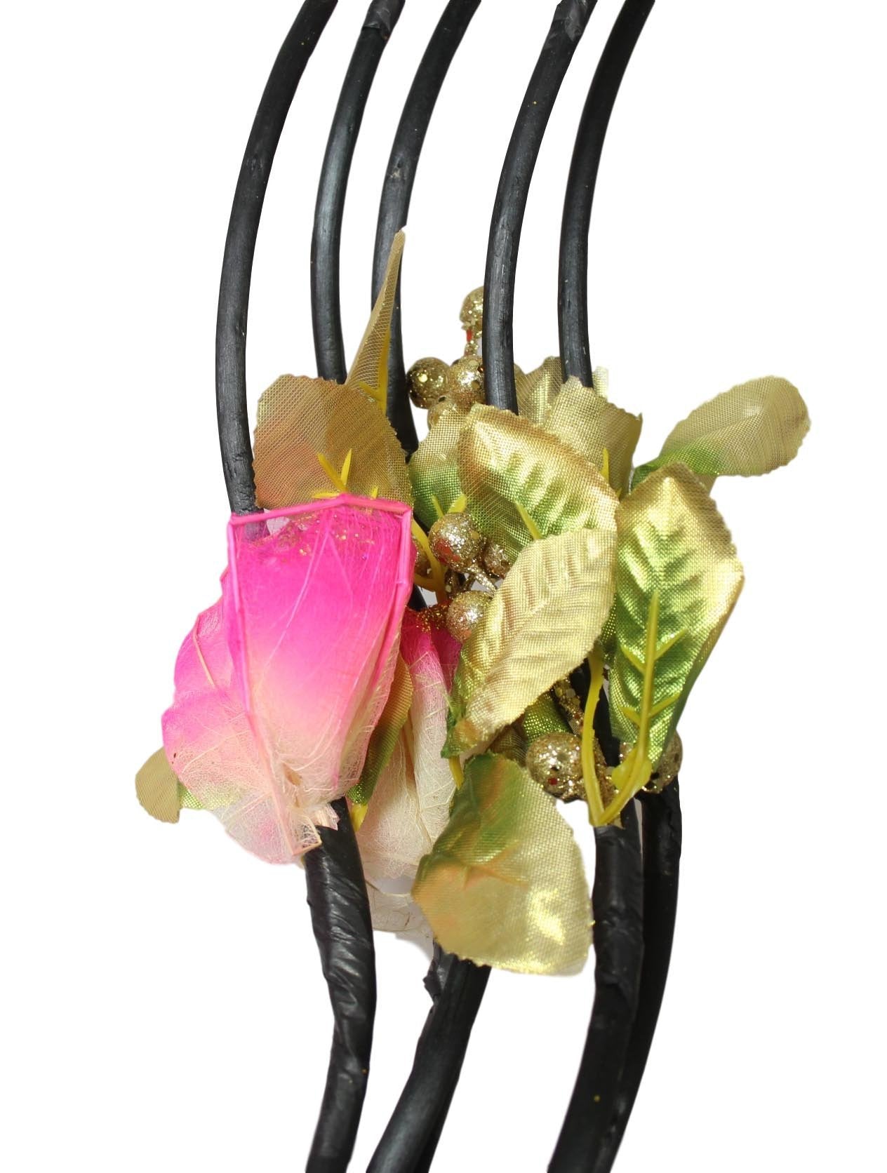 Long Stem Floral Twigs Home Decoration with Plastic Flowers and Leaves 154cm Assorted Colours 1248 (Big Parcel Rate)