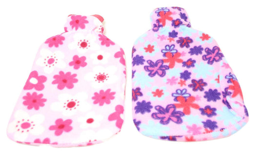 IIGEurope Hot Water Bottle with Fleece Cover 2 Litre 33 cm Tartan Print Assorted Designs and Colours WT2 (Parcel Rate)