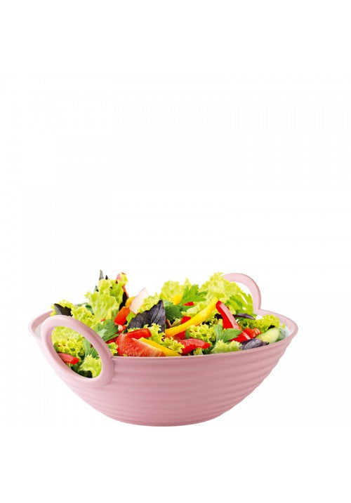 Happy Life Vera Salad Bowl with Handles Plastic Assorted Colours 2368 (Parcel Rate)