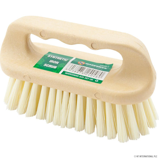 Synthetic Iron Scrub Hand Brush Plastic 24048C (Parcel Rate)