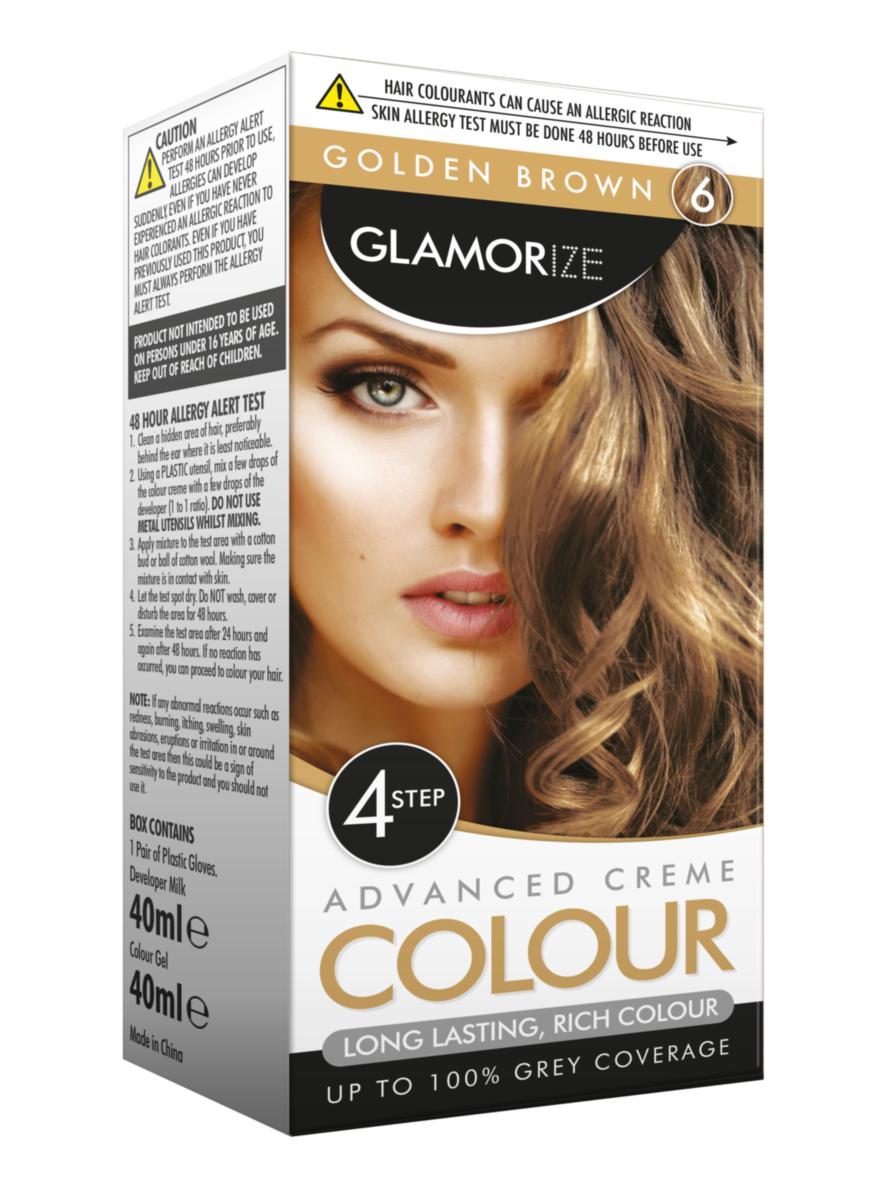 Women's Golden Brown Hair Dye No.6 Advanced Creme Colour 309643 (Parcel Rate)