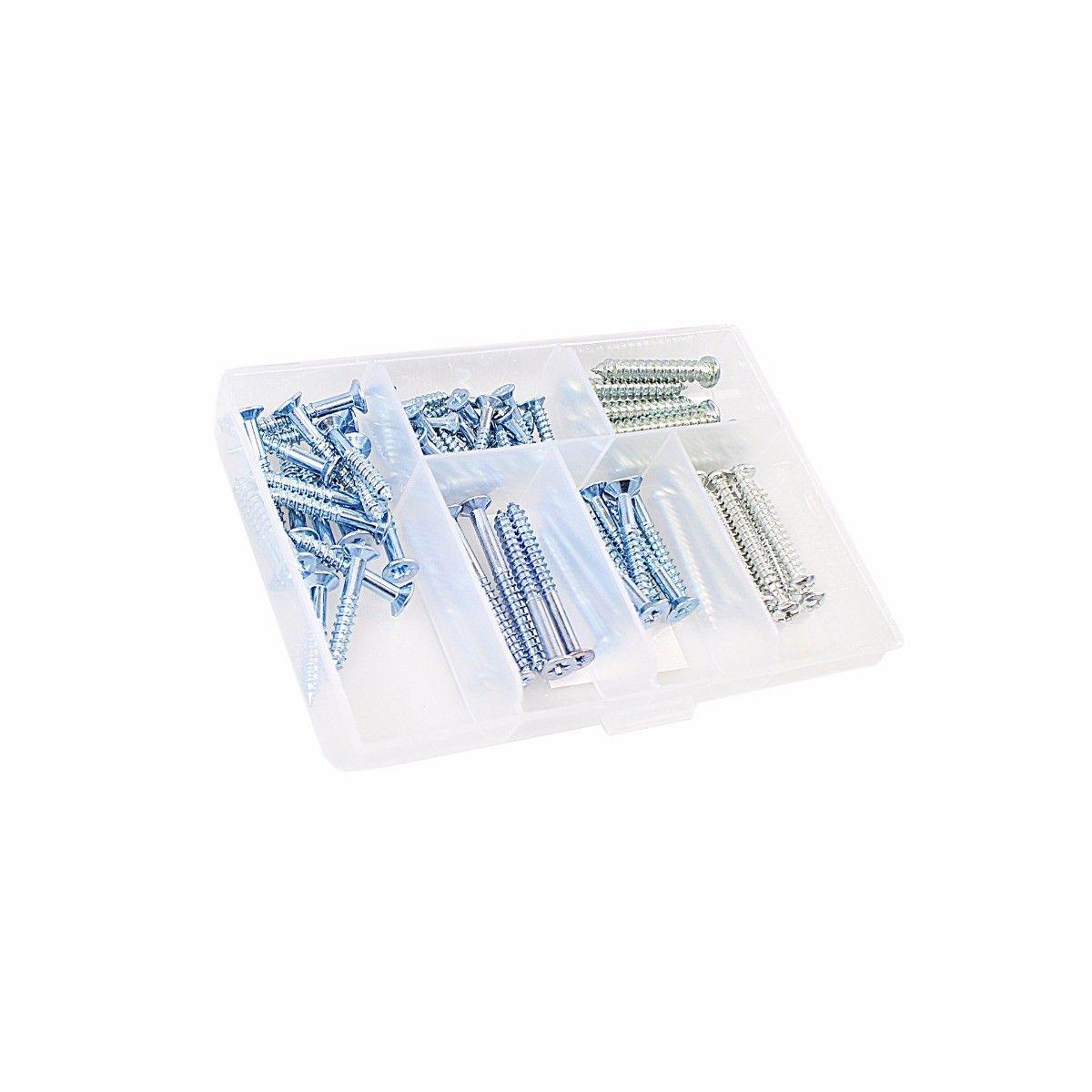 Pack Of Assorted Screw Tool Box DIY Materials In Plastic Box  4097 (Parcel Rate)
