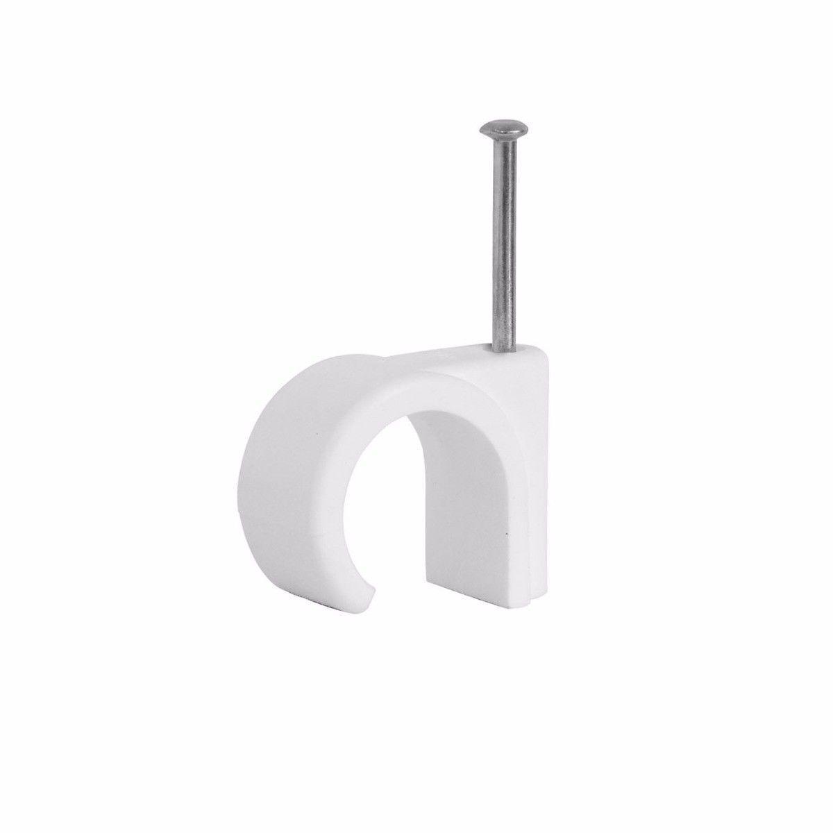 Value Pack Of 70 3.5mm Cable Clips Round White Diy Home 1444 (Large Letter Rate)