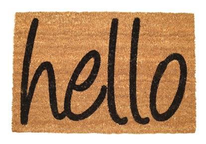 Coir Door Mat Hello Design 4018 A  (Parcel Rate)