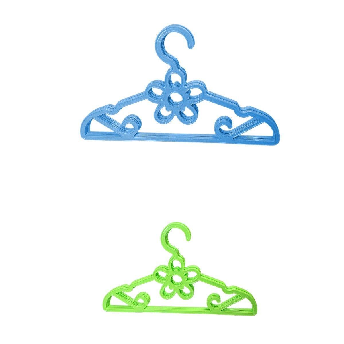 Plastic Fancy Designer Hangers Pack Of 5 Assorted Colours And Design 42cm  2917 (Parcel Rate)