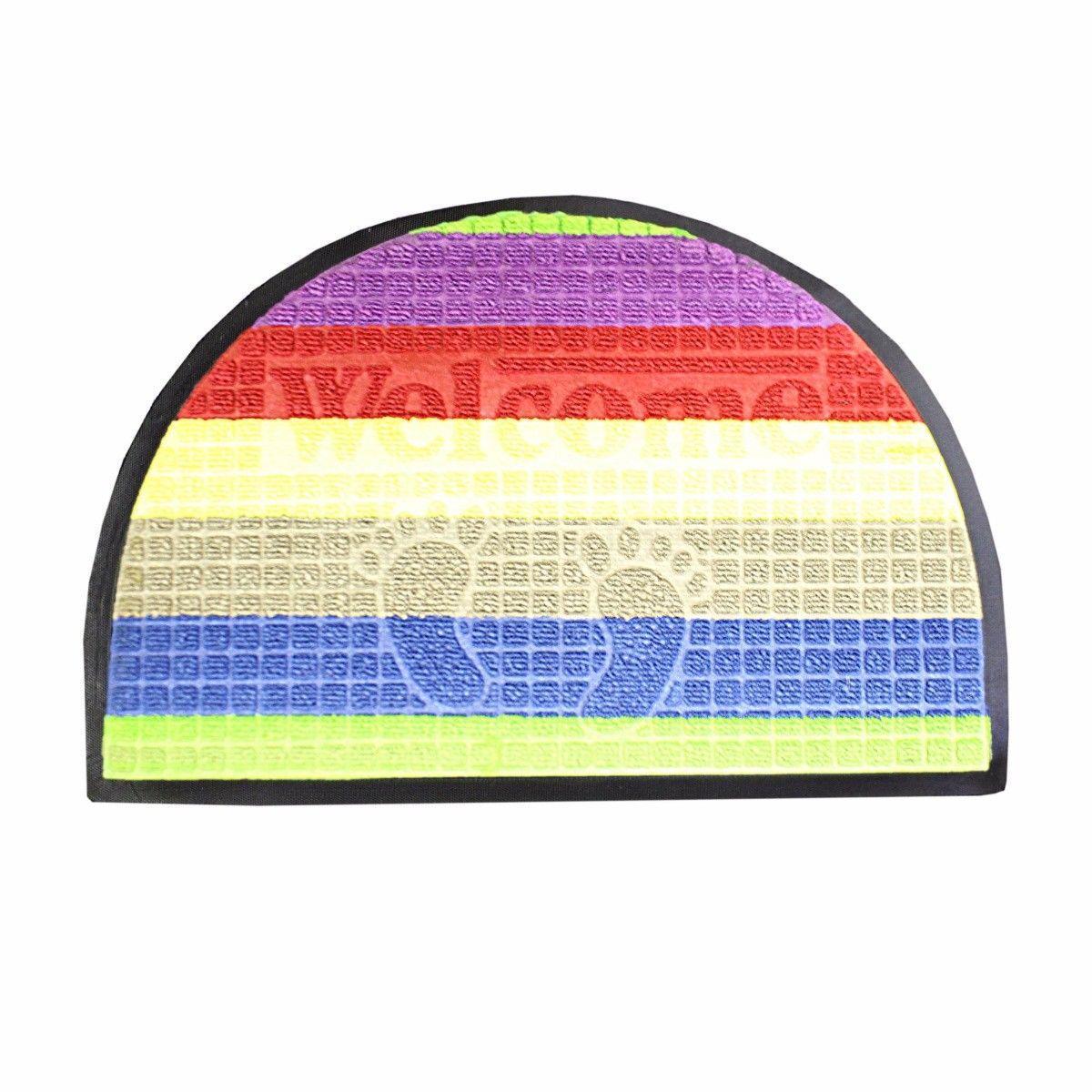 Half Moon Rubber / PVC Door Entry Mats 59 x 38.5 cm Assorted Colours 0473 A (Parcel Rate)