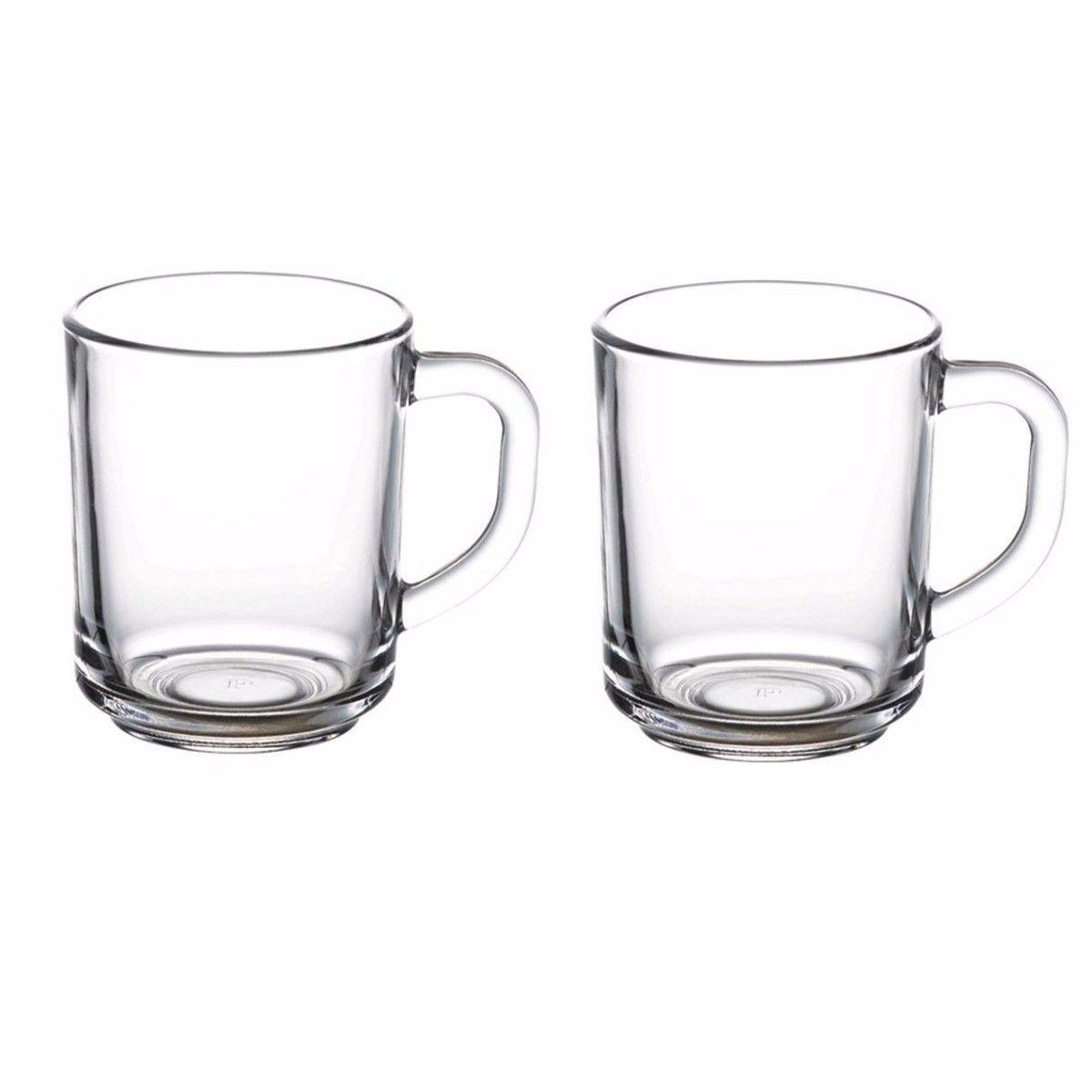 PB Glass Tea Mug 250ml Pack of 2 55029 (Parcel Plus Rate)