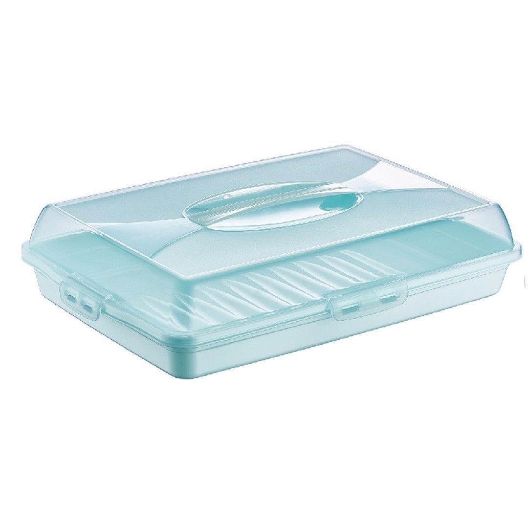 Cake Pastry Party Brownie Tray Storage Carry Box with Cover 45 x 30 x 10 cm Assorted Colours D30307 (Parcel Rate)