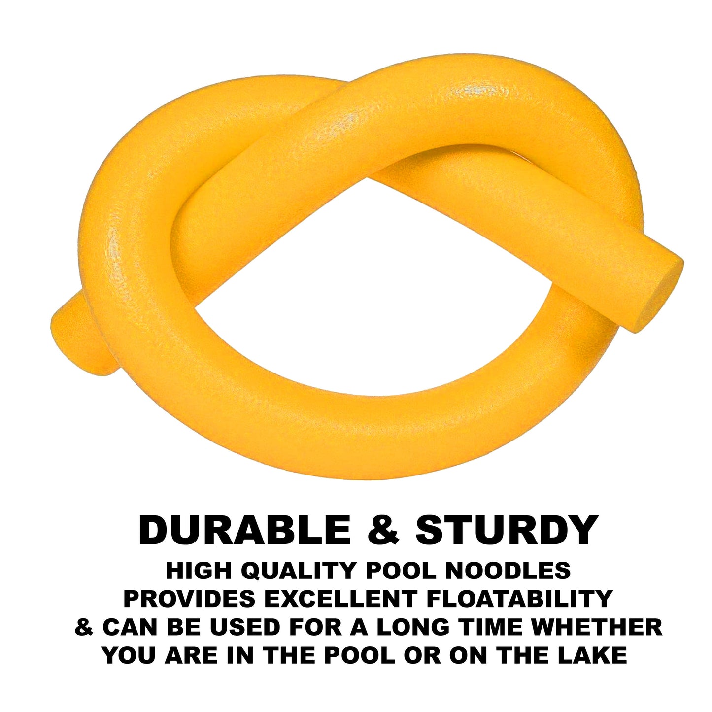 Swimming Pool Foam Noodle Tube 152cm Yellow 5001 (Big Parcel Rate)