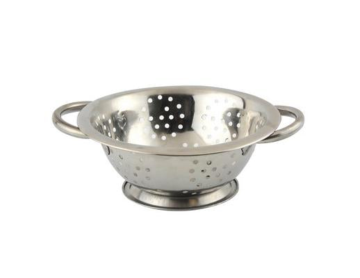 Stainless Steel Kitchen Colander 2 Handle Drainer Strainer Colander 1 QT 8763 ( Parcel Rate )