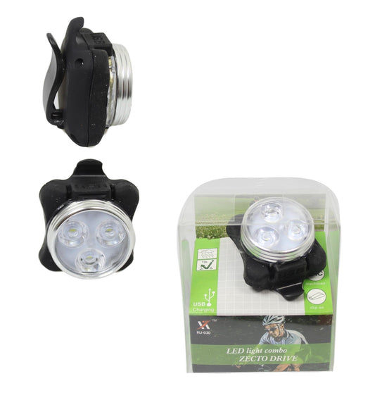 Bicycle Safety Awareness Hazard LED Light Combo Clip On Safety Light 5585 (Parcel Rate)