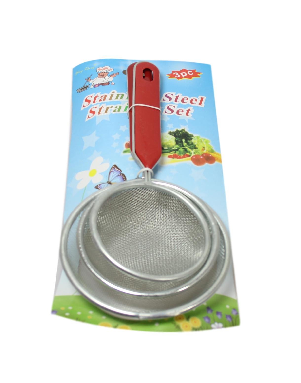 Stainless Steel Sieve Strainer Set of 3 57773 A  (Parcel Rate)