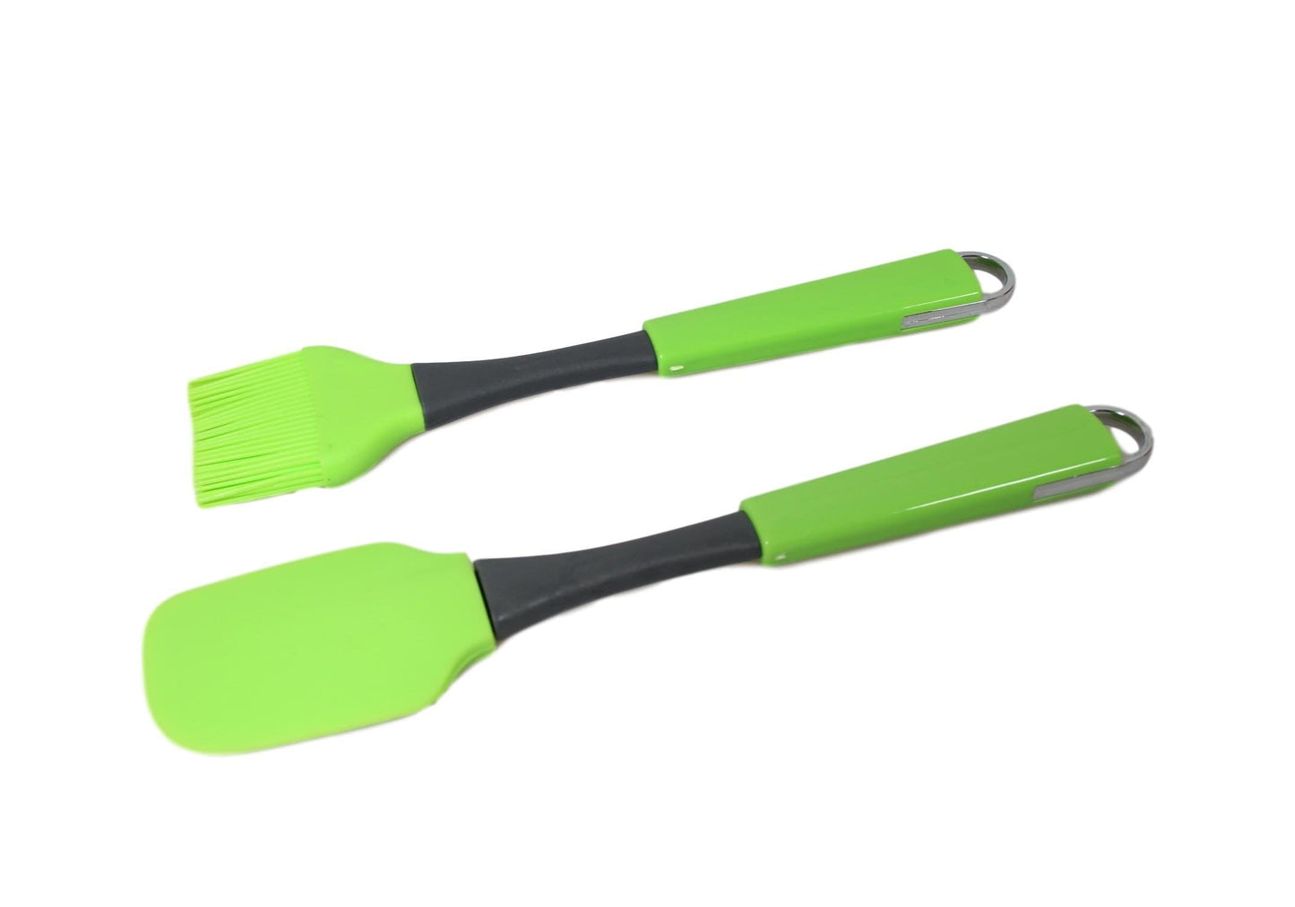 Baking Cooking 2 Pack Silicone Brush and Spatula Kitchen Tool Green 26cm 5933 (Large Letter Rate)