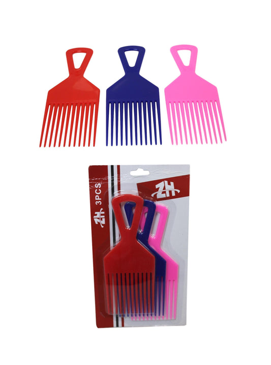 Professional 3 Piece AFRO Styling Hair Comb Long Teeth Untangling Comb 18 x 7cm 5945 (Large Letter Rate)