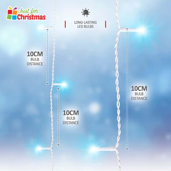 480LED Brilliant Ice White Icicle Lights 6046 (Parcel Rate)