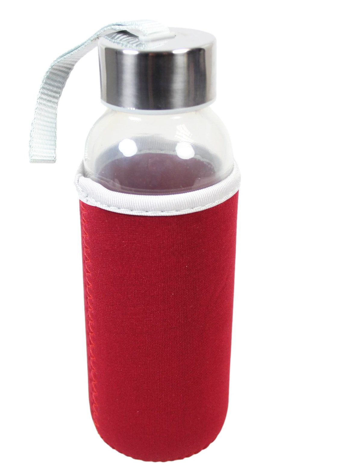 Glass Water Bottle with Cover 18 x 4 cm Assorted Colours Covers 6264 (Parcel Plus Rate)