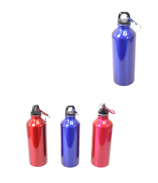 Metal Gym Sports Water Drinking Bottle Assorted Colours 18 x 6.5 cm 6485 A (Parcel Rate)