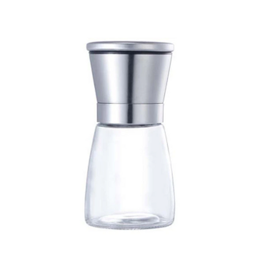 Copy of Salt Pepper Spice Grinder Glass Bottle 13 x 6 cm 6958 (Parcel Rate)