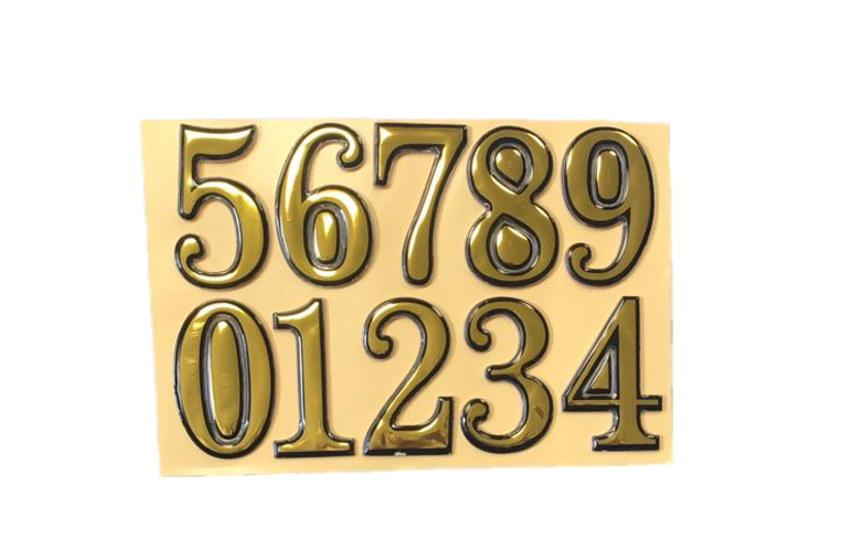 Adhesive Plastic House / Bin Numbers Set 0 - 9 7239 (Parcel Rate)