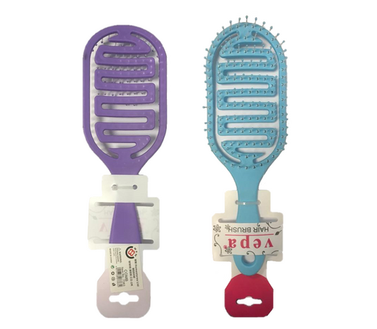 Plastic Hair Brush Comb 24 x 7.5 cm Assorted Colours 7383 (Parcel Rate)