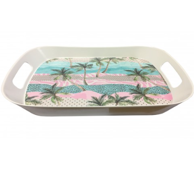 Melamine Rectangle Dip Tray with 2 Handles 36 x 24 cm Assorted Designs ALB3310 (Parcel Rate)