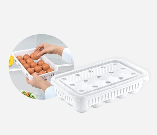 Egg Storage Container With Lid Holds Upto 15 Eggs AK680 (Parcel Rate)