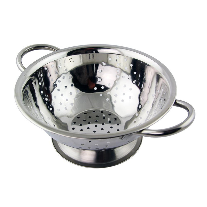 Stainless Steel Kitchen Colander 2 Handles 22cm 08553 (Parcel Rate)