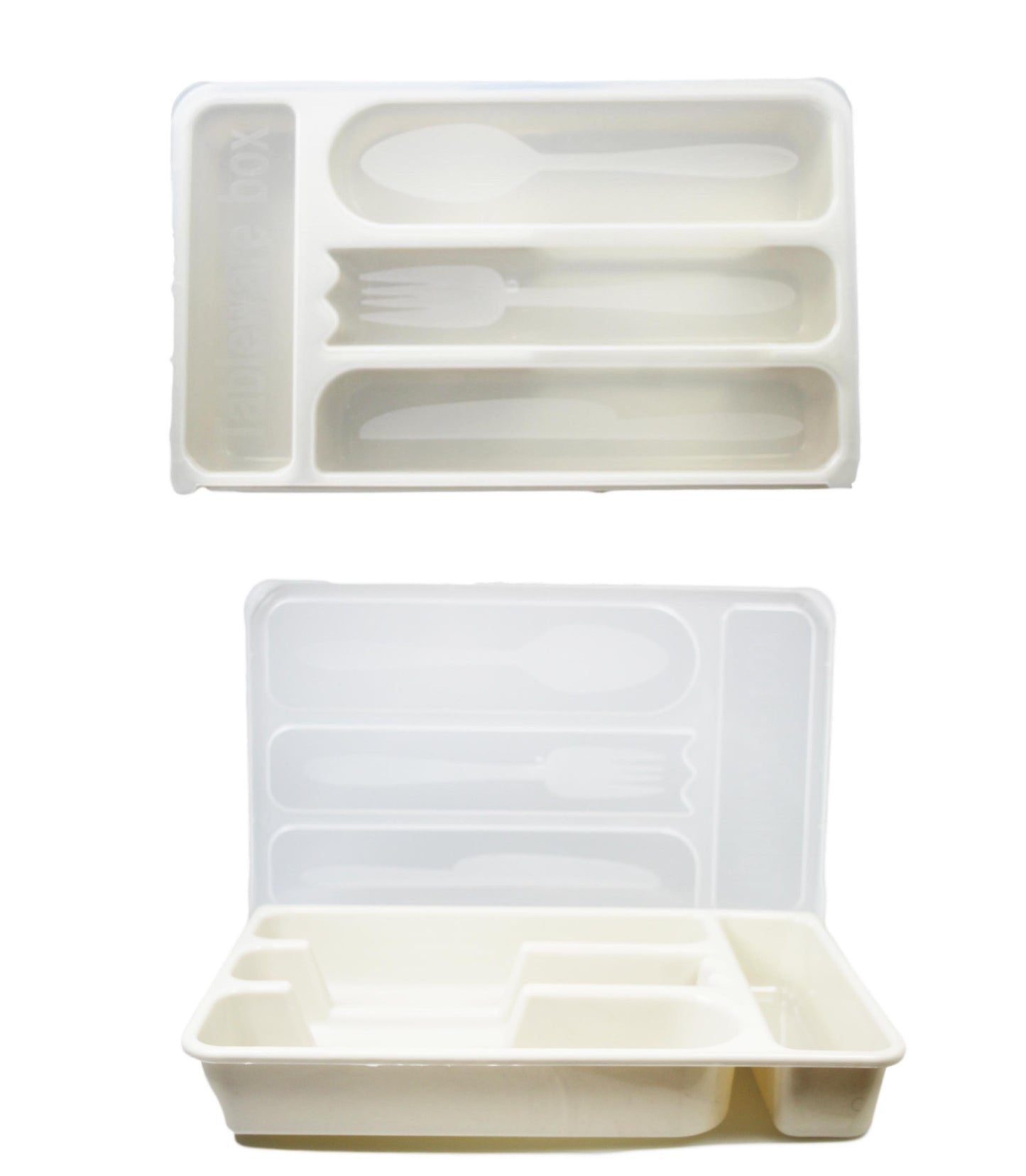 Plastic Cutlery Drawer Storage Organiser with Lid 30 x 18 cm Assorted Colours 5198 (Parcel Rate)