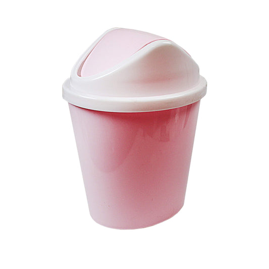 Plastic Dustbin Bathroom Kitchen Bedroom Bin In Pink 4930 (Parcel Rate)