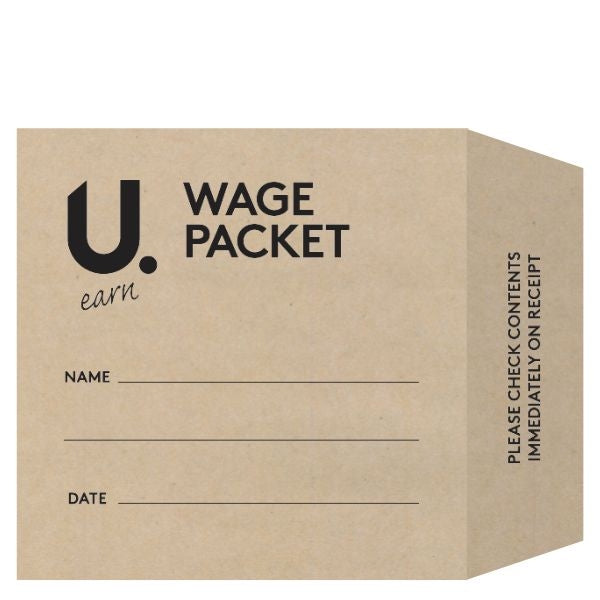 Wage Packet Salary Cash Envelopes Brown Envelopes 70 Pack P2224 (Parcel Rate)