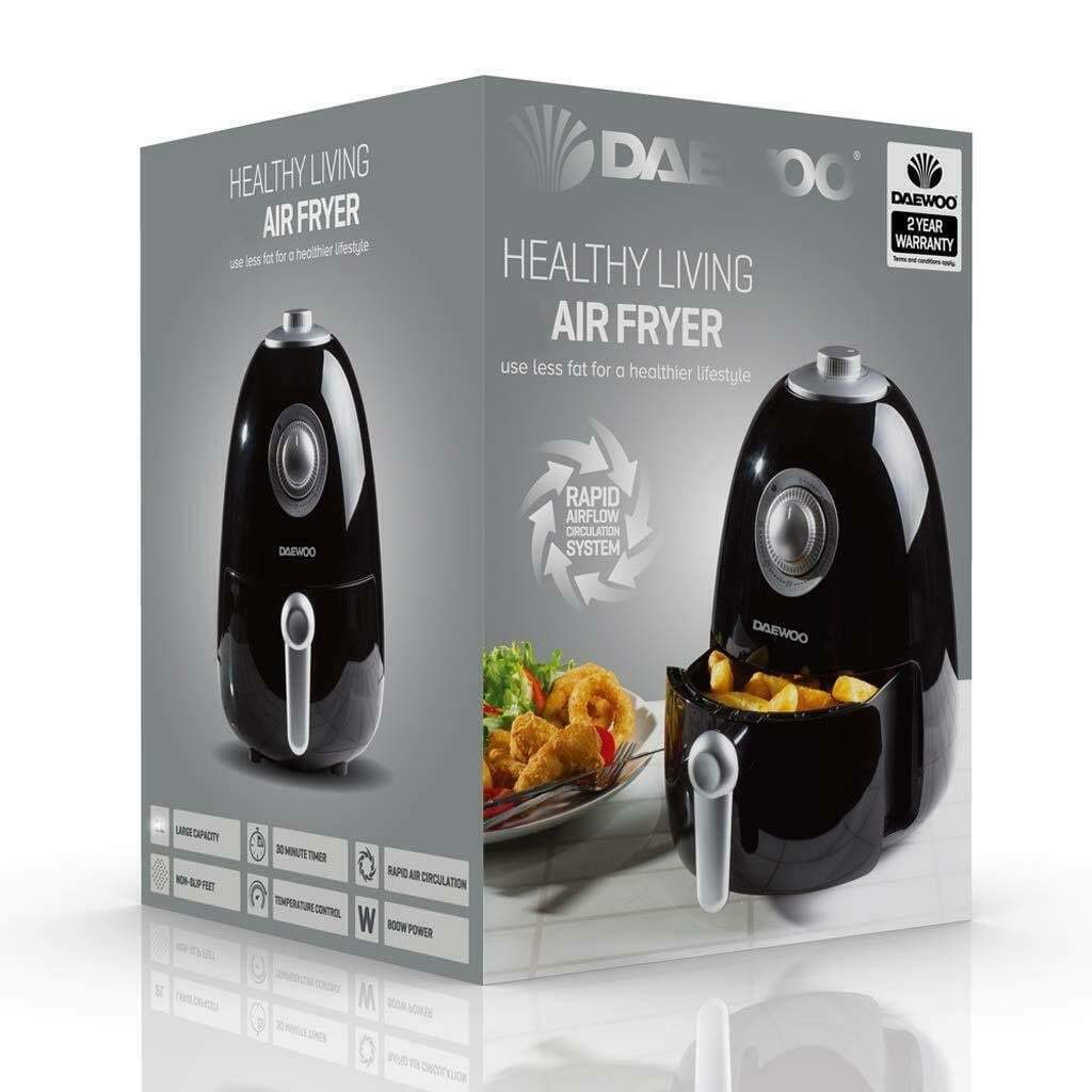 Daewoo 3.6L Air Fryer Cooking Healthy Living Oil Free Rapid Air Flow Circulation SDA1553 (Parcel Rate)