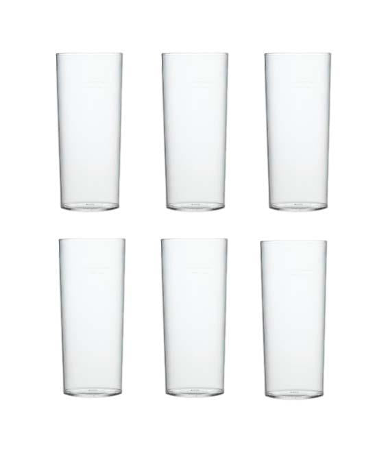 Long Plastic Tumblers Pack of 6 SK3081 (Parcel Rate)