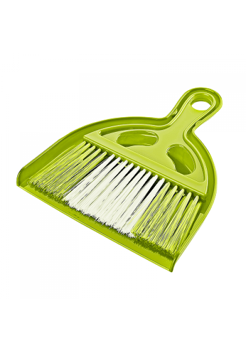 TTZ Damla Flat Dustpan and Brush Set Assorted Colours TP173 (Parcel Rate)