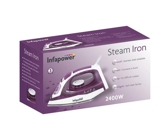 Infapower Steam Iron 2400W Mauve X603  A (Parcel Rate)