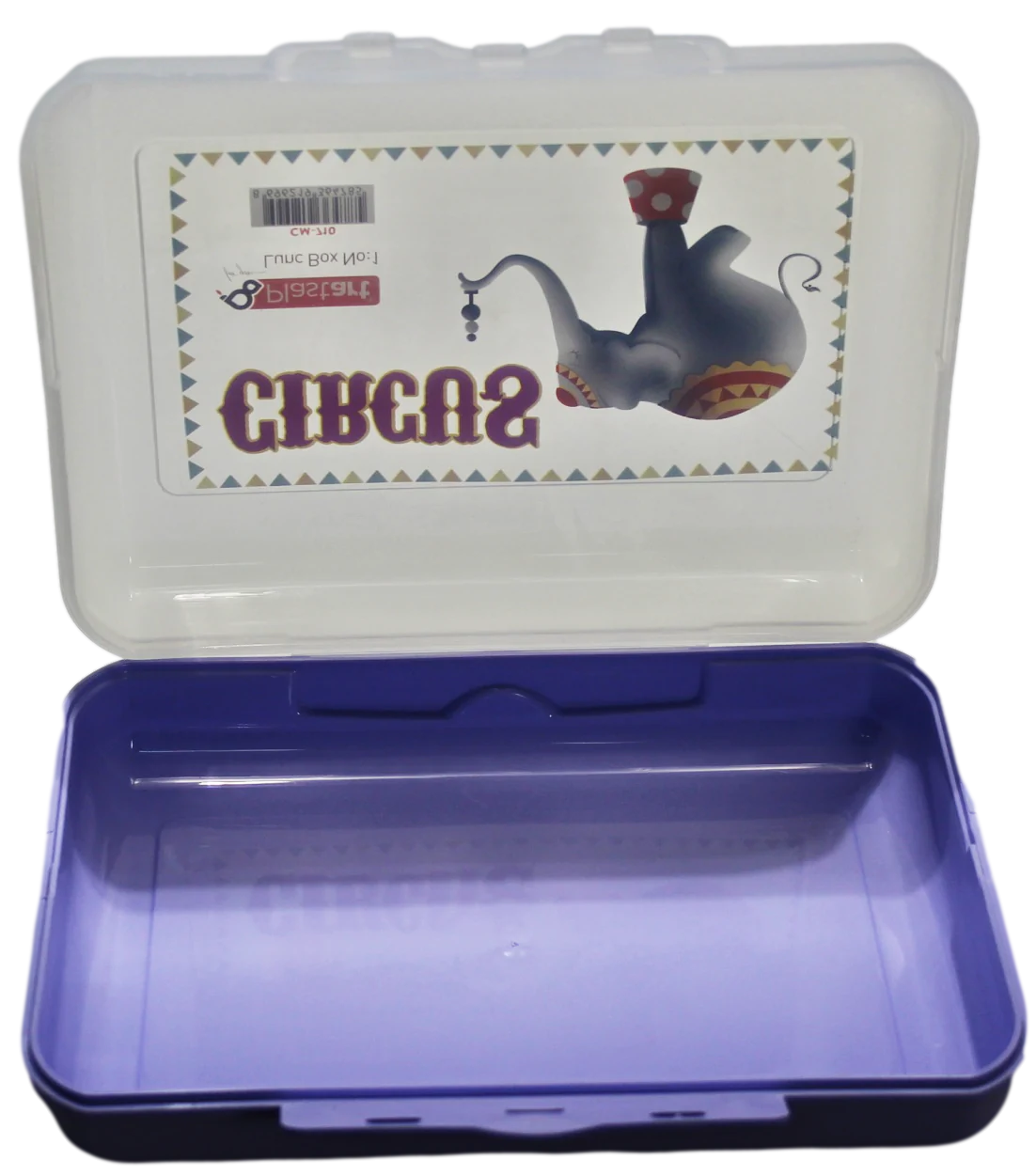 Circus Plastart Lunch Box No1 Plastic Assorted Colours CM710 (Parcel Rate)