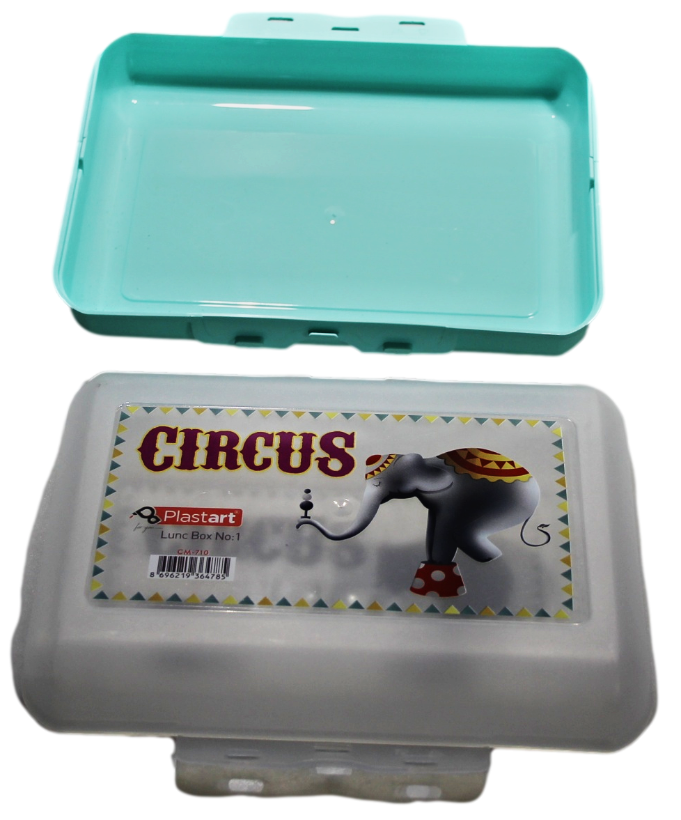 Plastic Lunch Box 8 x 14 x 5 cm Assorted Colours CM710 (Parcel Rate)