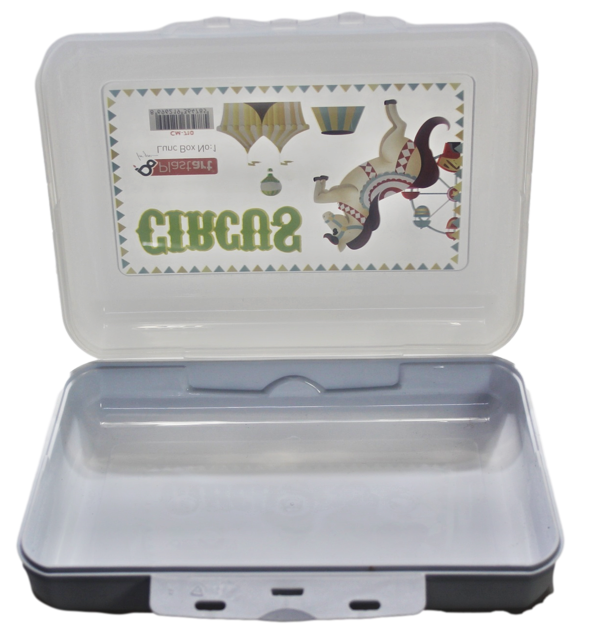 Plastic Lunch Box 8 x 14 x 5 cm Assorted Colours CM710 (Parcel Rate)
